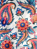 Cotton Tote Rope Bag - Summer Bloom Feathered Flowery