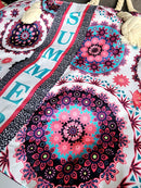 Cotton Tote Rope Bag - Summer Flowery Bloom