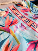 Cotton Tote Rope Bag - Summer Colorful Lilies