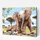 Giraffe & Ellie - 5D Diamond Painting Kit (DIY)