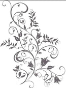 Elegant Flower Pattern Print Wall Sticker