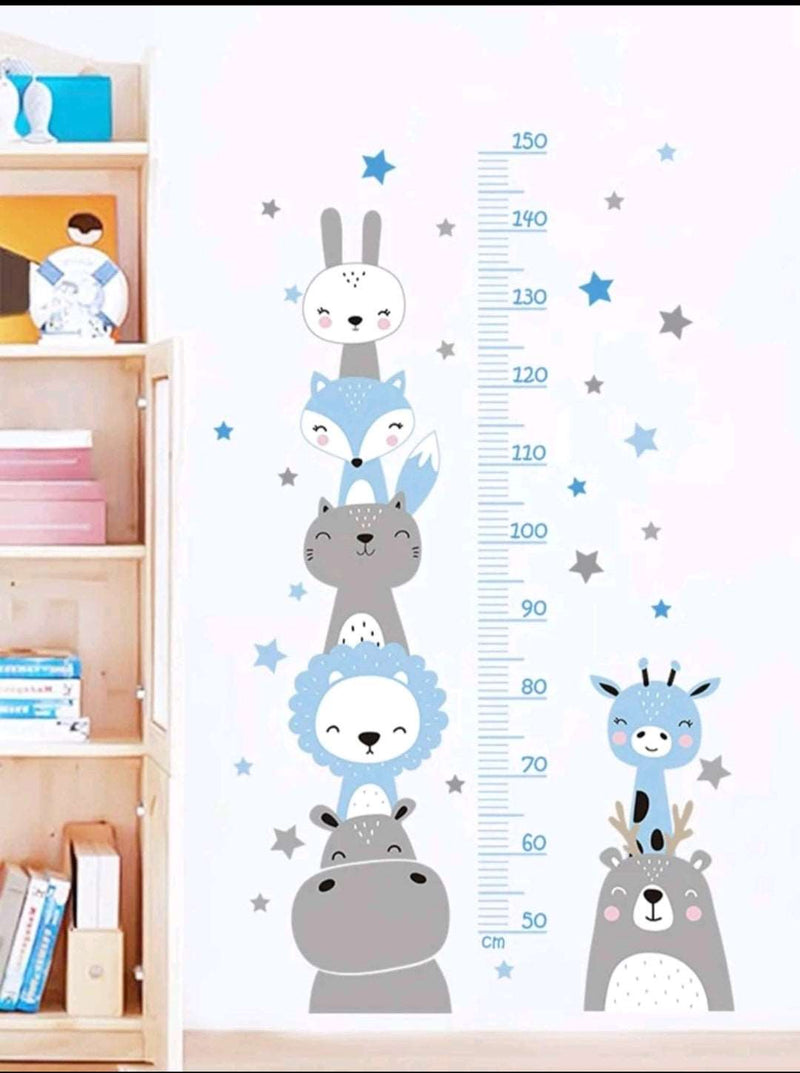 Cartoon Animal Growth Chart Decal Sticker