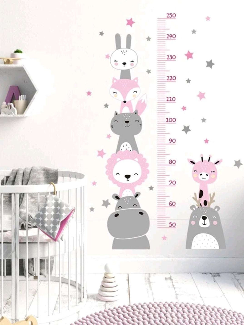 Cartoon Animal Growth Chart Decal Sticker