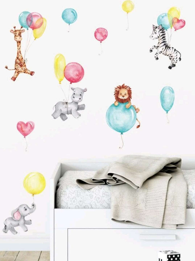 Animal Balloons Print Wall Sticker