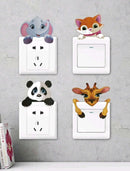 Cartoon Cute Animal Light Switch Sticker