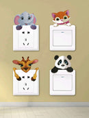 Cartoon Cute Animal Light Switch Sticker