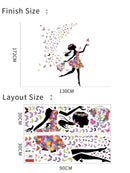 Girl and Butterfly Wall Sticker