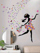 Girl and Butterfly Wall Sticker