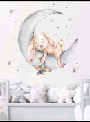 Dreamy Rabbit Print Wall Sticker