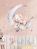 Dreamy Rabbit Print Wall Sticker