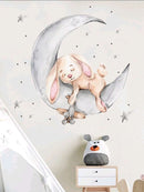 Dreamy Rabbit Print Wall Sticker