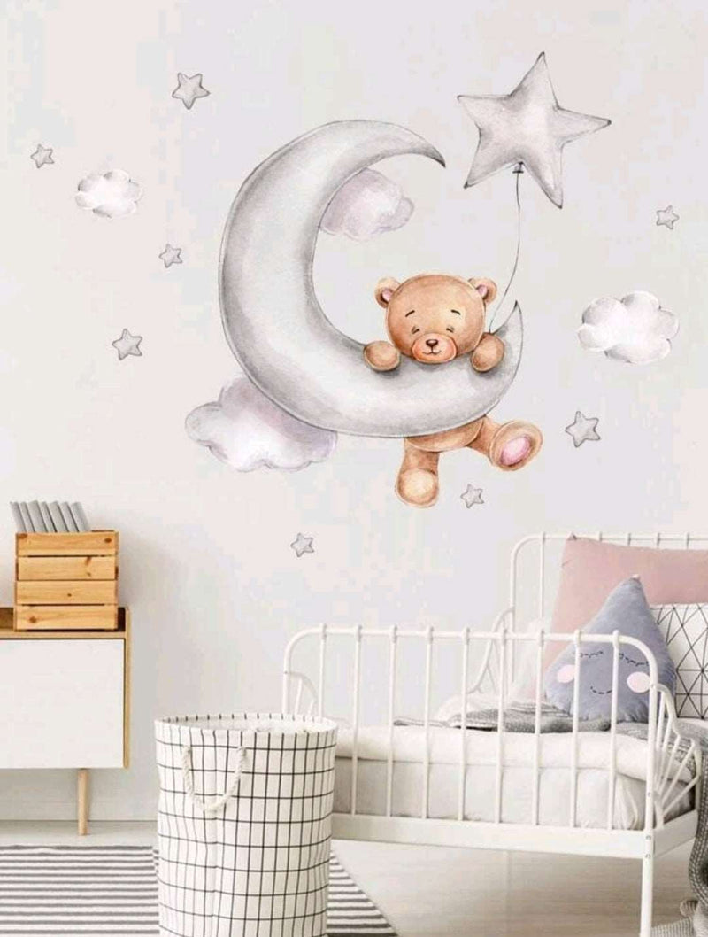 Cartoon Bear Print Wall Sticker