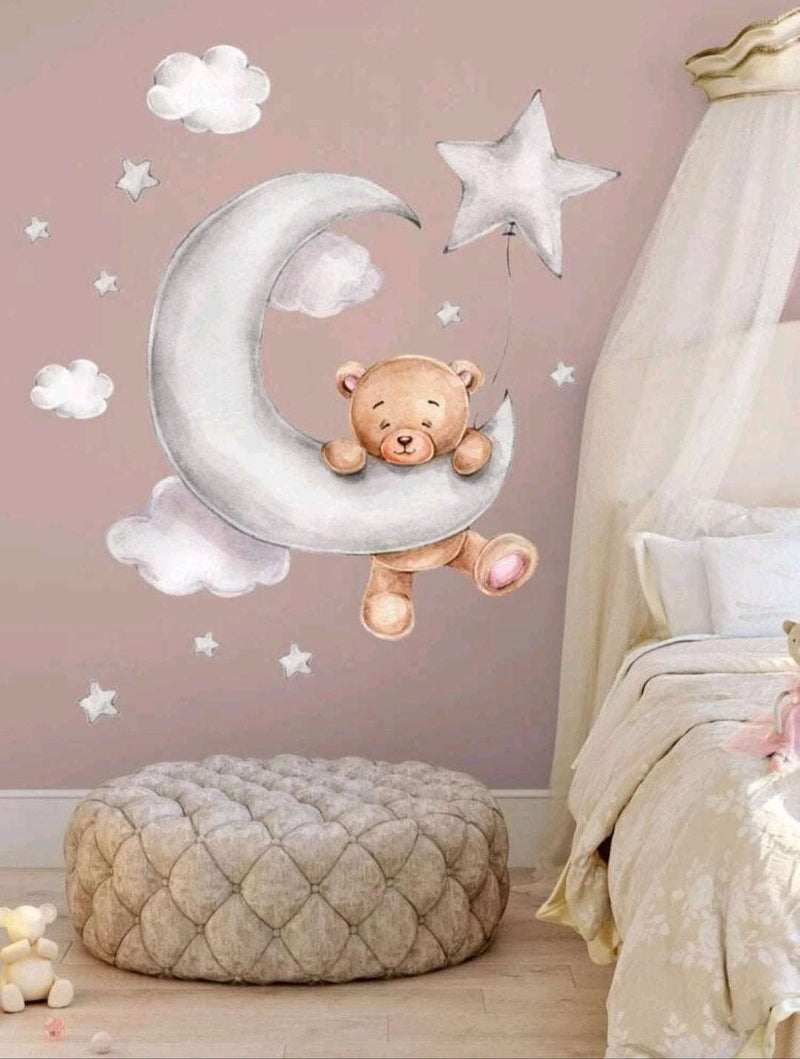 Cartoon Bear Print Wall Sticker