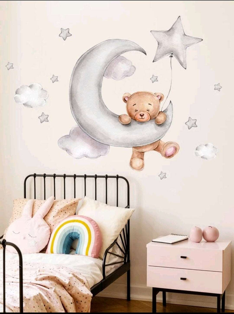 Cartoon Bear Print Wall Sticker