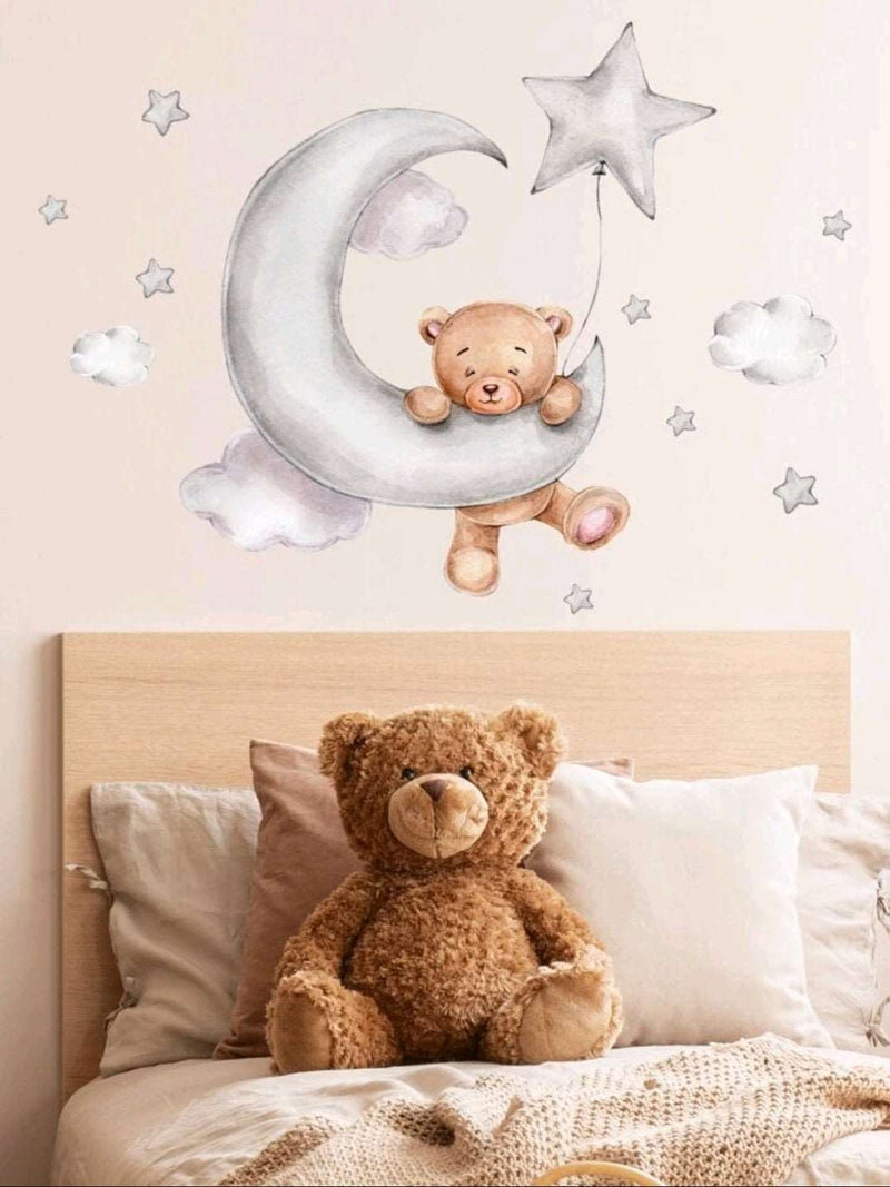 Cartoon Bear Print Wall Sticker