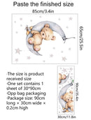 Sleepy Bear Print Wall Sticker