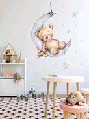 Sleepy Bear Print Wall Sticker