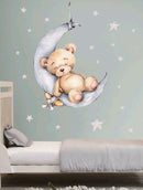 Sleepy Bear Print Wall Sticker