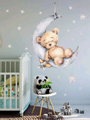 Sleepy Bear Print Wall Sticker