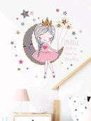 Princess Sparkle Pattern Wall Sticker