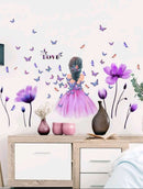 Flower Girl Graphic Wall Sticker