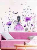 Flower Girl Graphic Wall Sticker