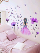Flower Girl Graphic Wall Sticker