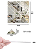 100pcs Triangle Mirror Wall Sticker