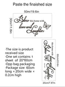 Bless Love and Laughter Print Wall Sticker