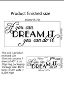 If you can Dream it... Print Wall Sticker