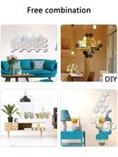 12pcs Geometric Mirror Wall Sticker