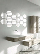 12pcs Geometric Mirror Wall Sticker