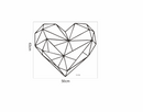 3D Line Heart Print Wall Sticker