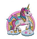 Wooden Box Animal Puzzle - Unicorn A4