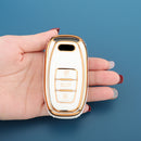 Premium TPU Car Key Cover - Audi Key Fob Cover, Premium Soft TPU Full Protection Case compatible with Audi A4 A5 A6 A7 A8 Q5 Q7 S3 S4 S5 S6 S7 S8 SQ5 R8 RS5 RS7