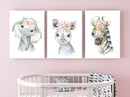 Animal Boho Wall art A2 Canvas for Nursery