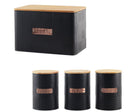 Bamboo Lid Bread Bin And Canister Set