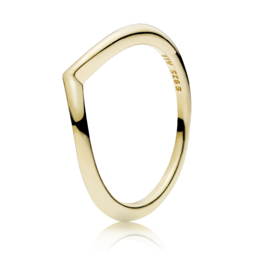 Authentic PANDORA Shine Wishbone Ring - Gold