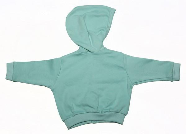 Aqua Colored Hooded Baby Jacket