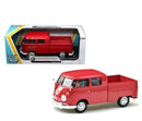 Motormax DieCast - Type 2 - T1 - Double Cab Pickup 1:24 Scale Model -  Red