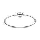 Authentic Pandora Logo Heart Clasp Bangle Bracelet