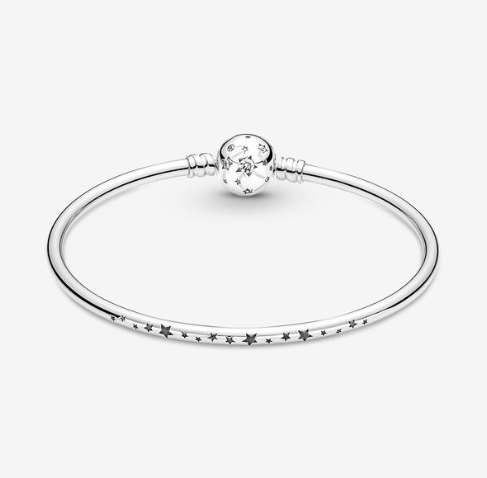 Authentic Pandora Moments, Stars and Galaxy Bangle