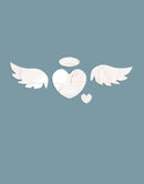 Heart Angel Design Mirror Wall Sticker