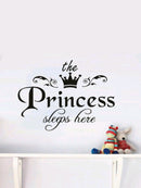 The Princess Sleeps Here Wall Sticker