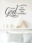 With God all things are possible Wall Sticker