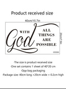 With God all things are possible Wall Sticker
