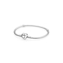 Authentic PANDORA Silver Bracelet with Heart Clasp