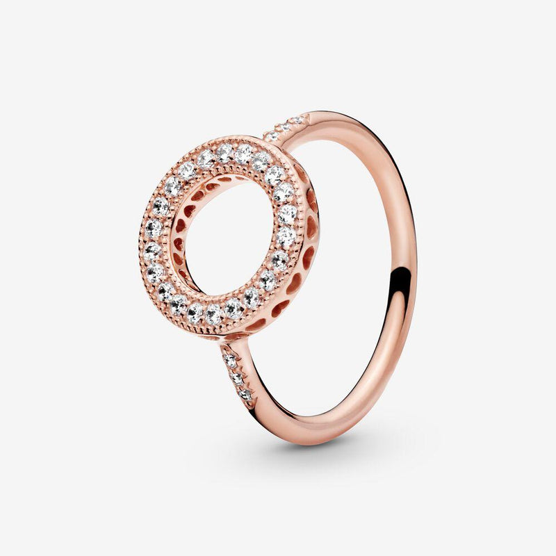 Authentic Pandora Hearts of Halo Ring - Rose Gold